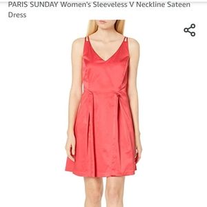 Women's A-line sateen dress